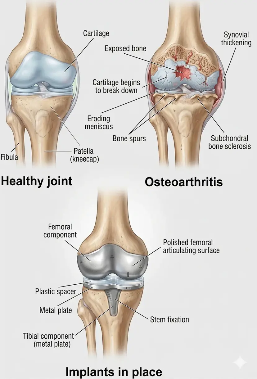 Knee Joint Replacement Diagram